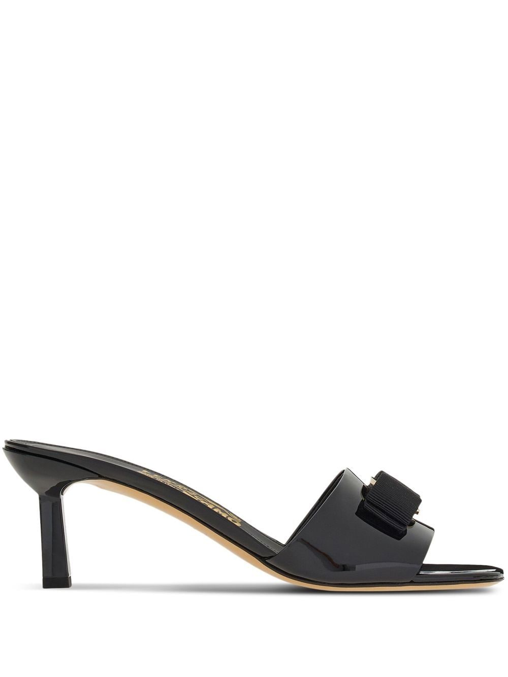 Ferragamo Vara 55mm bow patent sandals - Black von Ferragamo