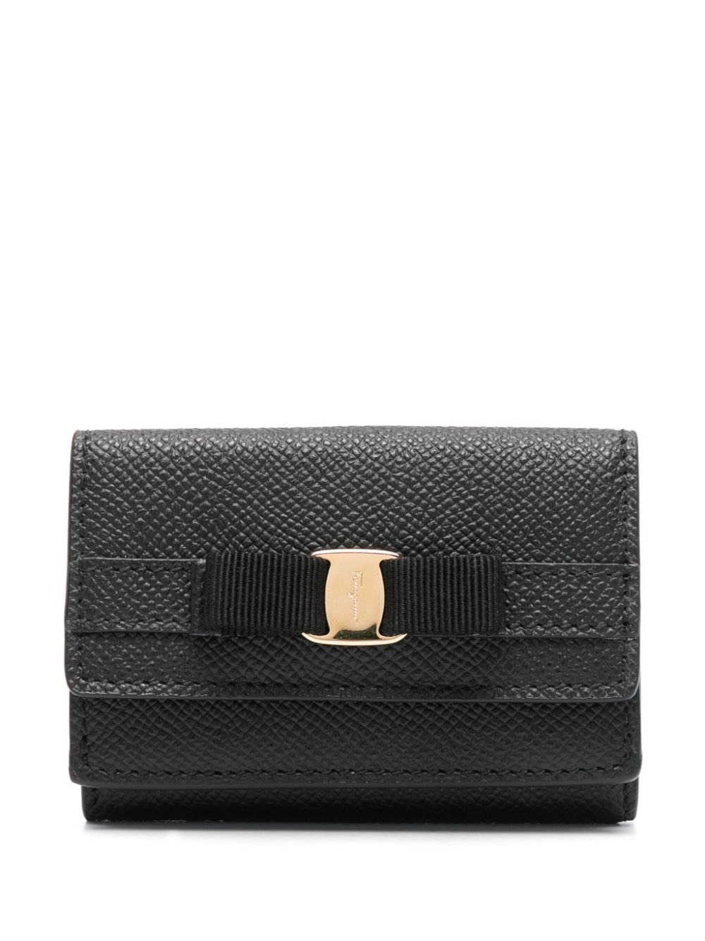 Ferragamo Vara Bow leather wallet - Black von Ferragamo