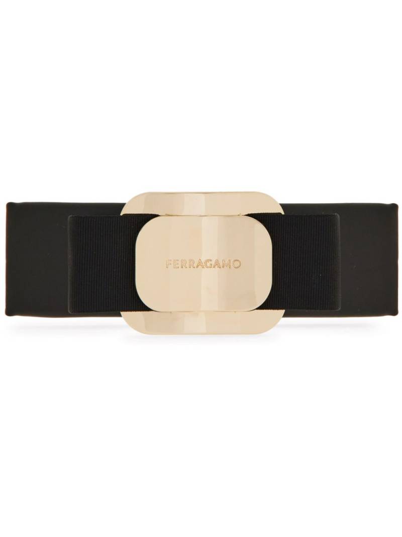 Ferragamo Vara bow hair clip - Black von Ferragamo