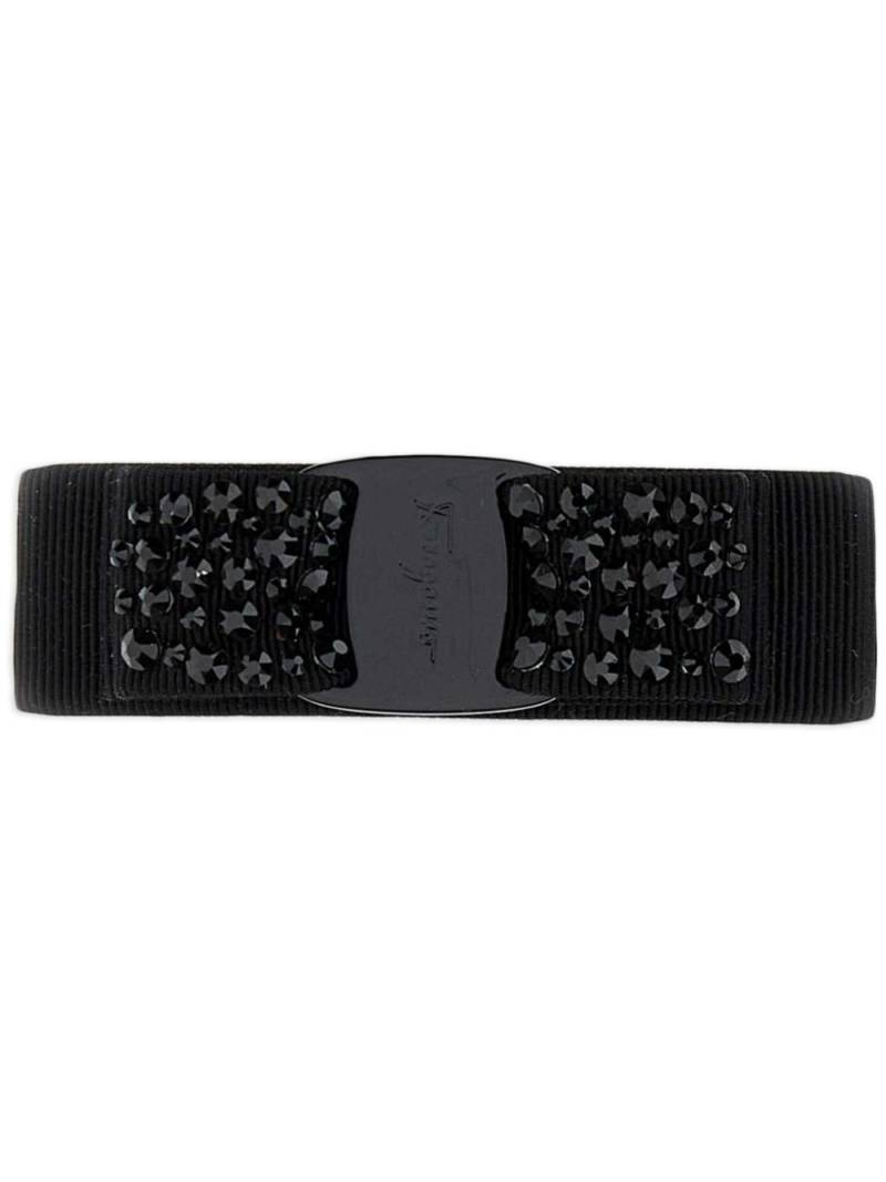 Ferragamo Vara bow hair clip - Black von Ferragamo