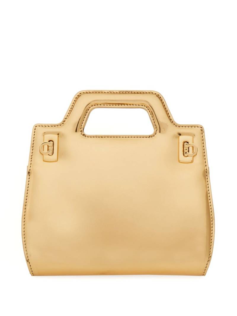 Ferragamo Wanda metallic-finish mini bag - Gold von Ferragamo