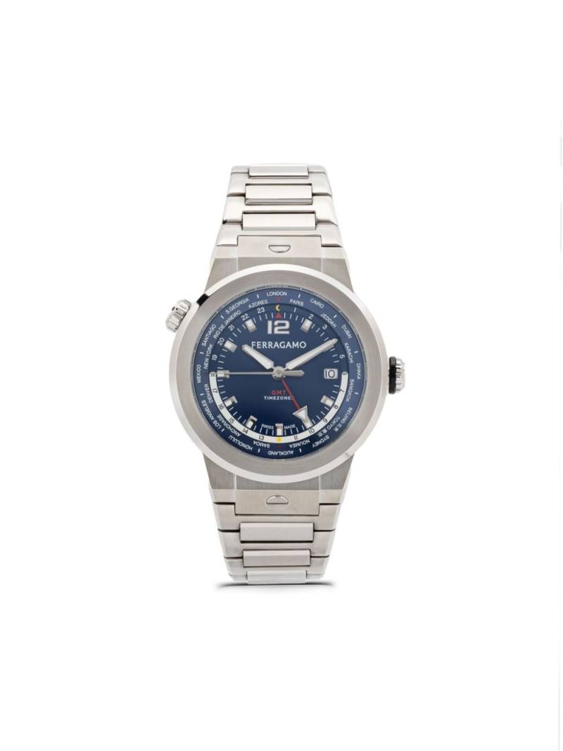 Ferragamo F-80 WorldTime 43mm - Blue von Ferragamo