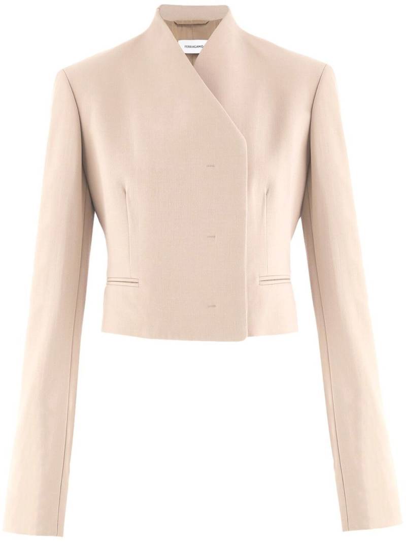 Ferragamo asymmetric fitted blazer - Neutrals von Ferragamo