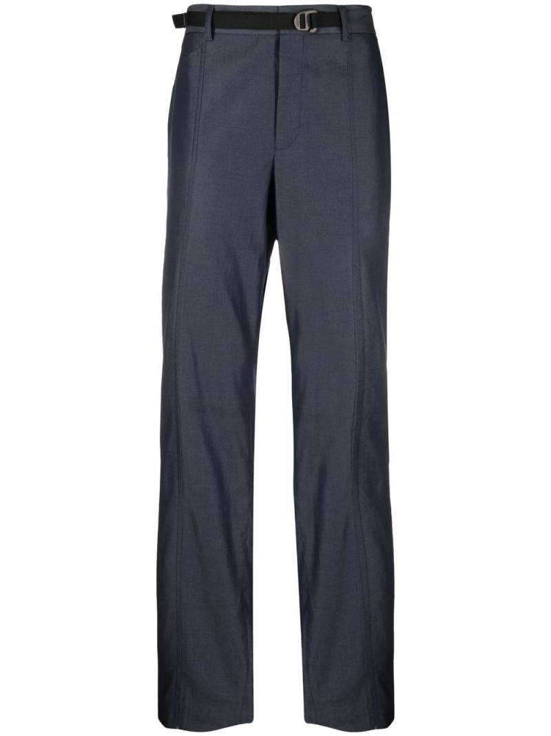 Ferragamo belted straight-leg trousers - Blue von Ferragamo