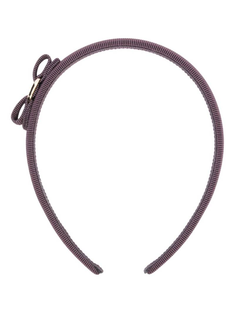 Ferragamo bow-detail headband - Purple von Ferragamo