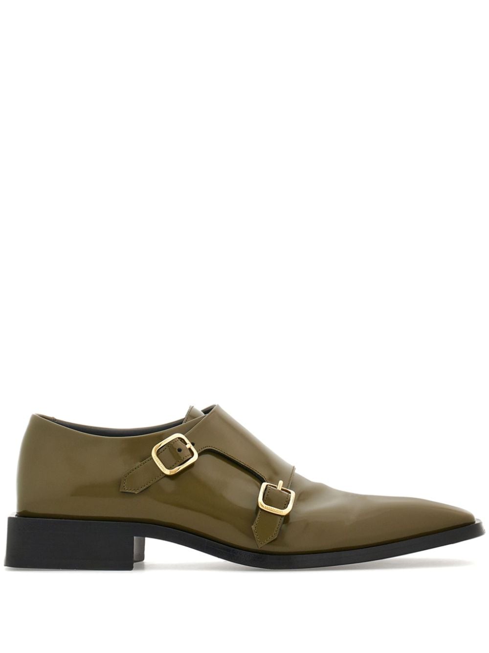 Ferragamo buckle leather loafers - Green von Ferragamo