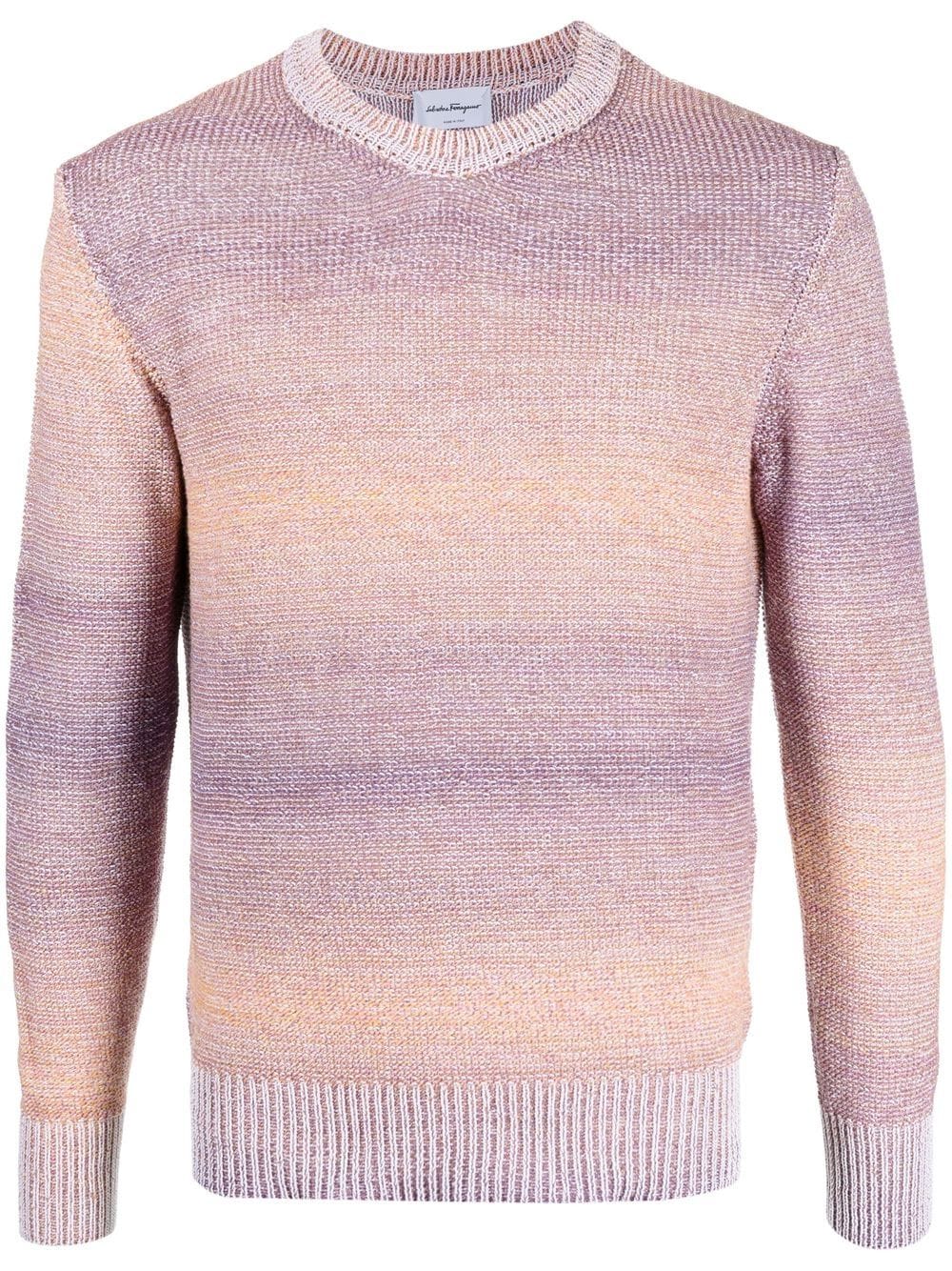 Ferragamo color-degrade knitted jumper - Purple von Ferragamo