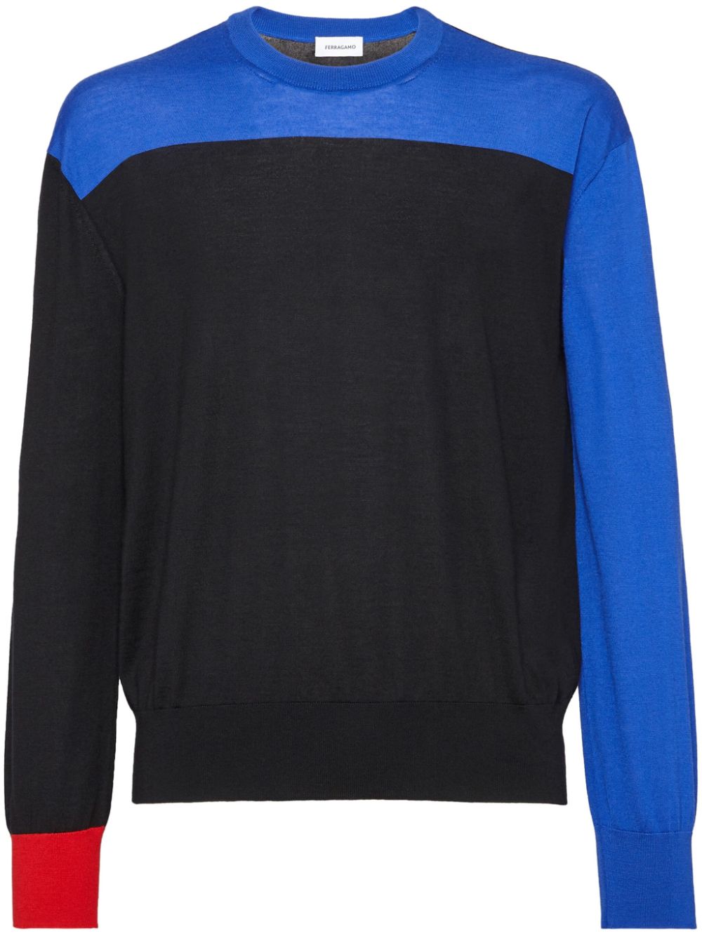 Ferragamo colour-block cashmere jumper - Blue von Ferragamo