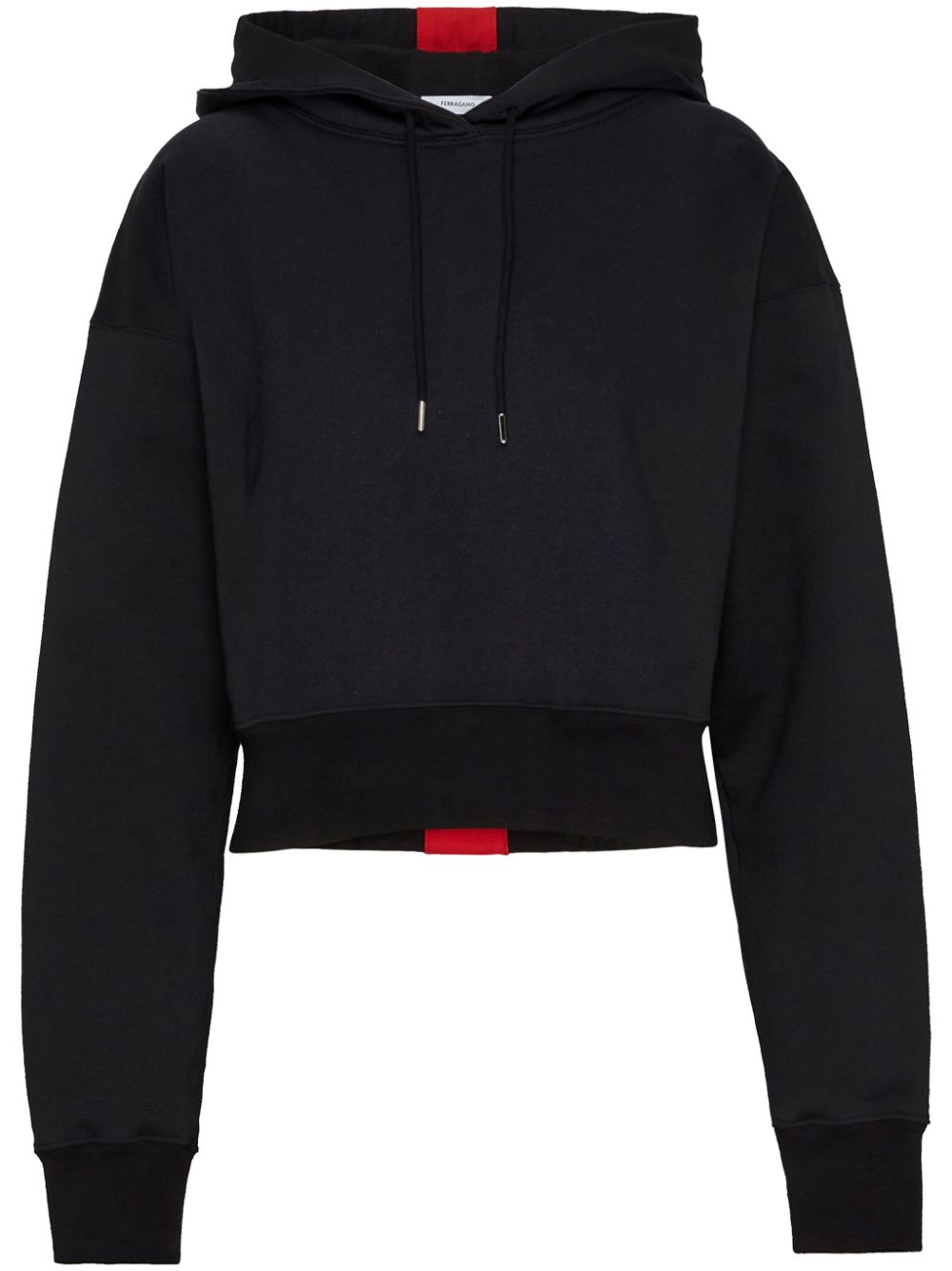 Ferragamo bold-stripe cotton hoodie - Black von Ferragamo