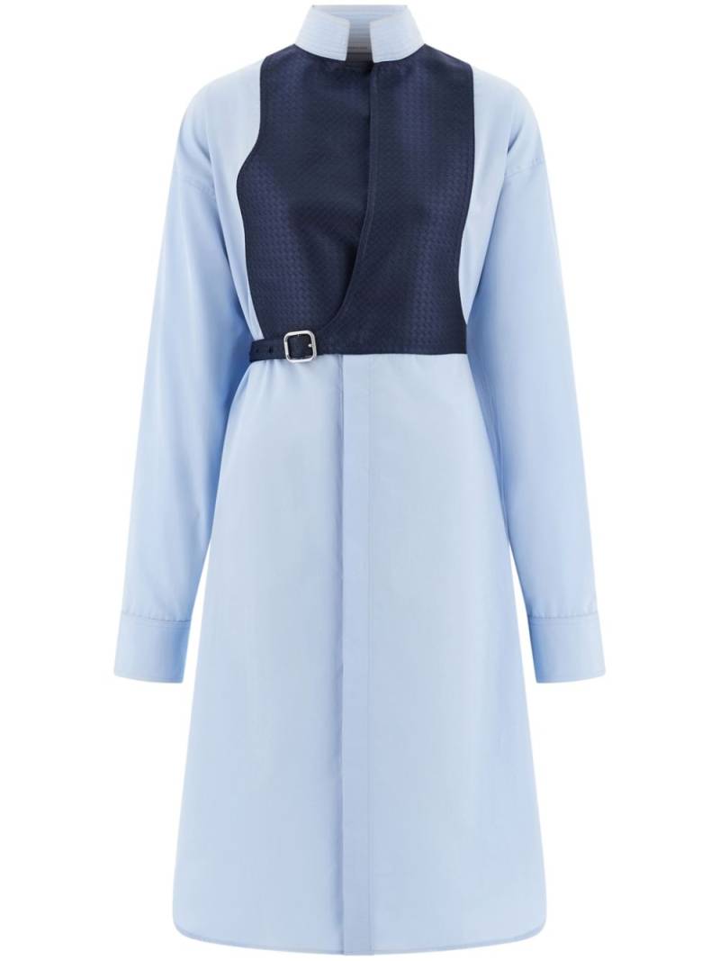 Ferragamo contrasting panel shirt dress - Blue von Ferragamo