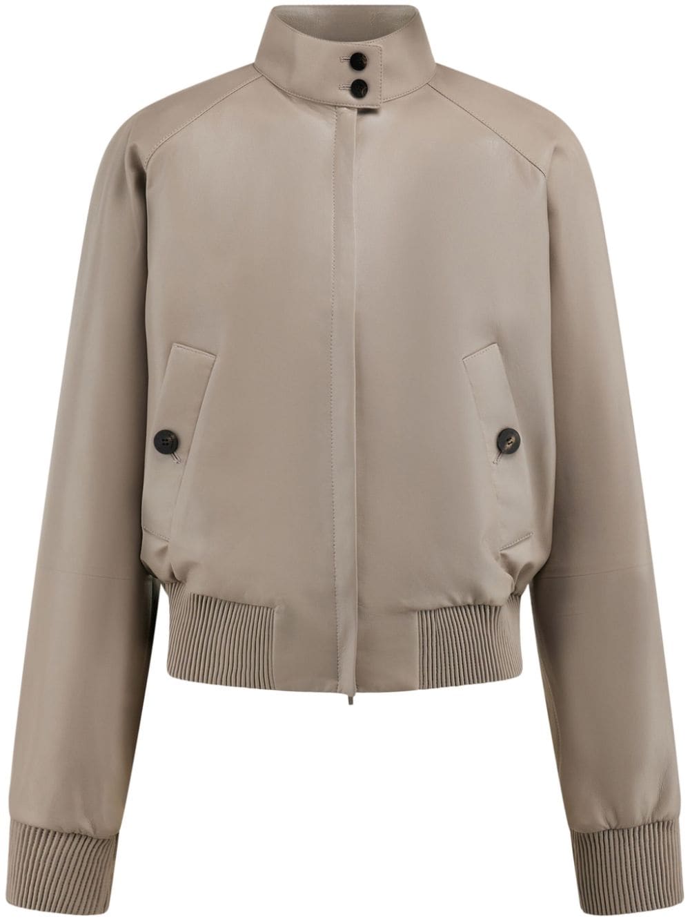 Ferragamo cropped nappa bomber jacket - Grey von Ferragamo