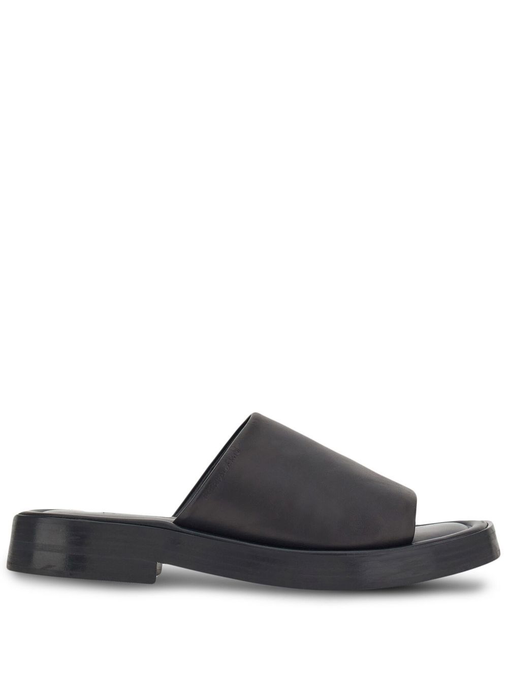 Ferragamo crossover-strap leather slides - Black von Ferragamo