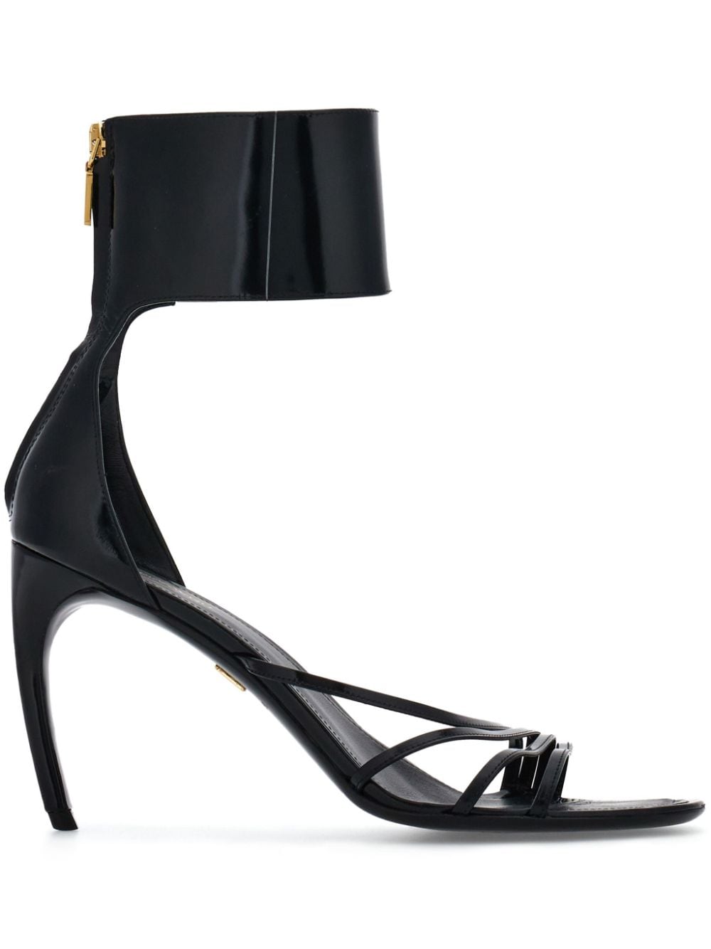 Ferragamo curved-heel sandals - Black von Ferragamo