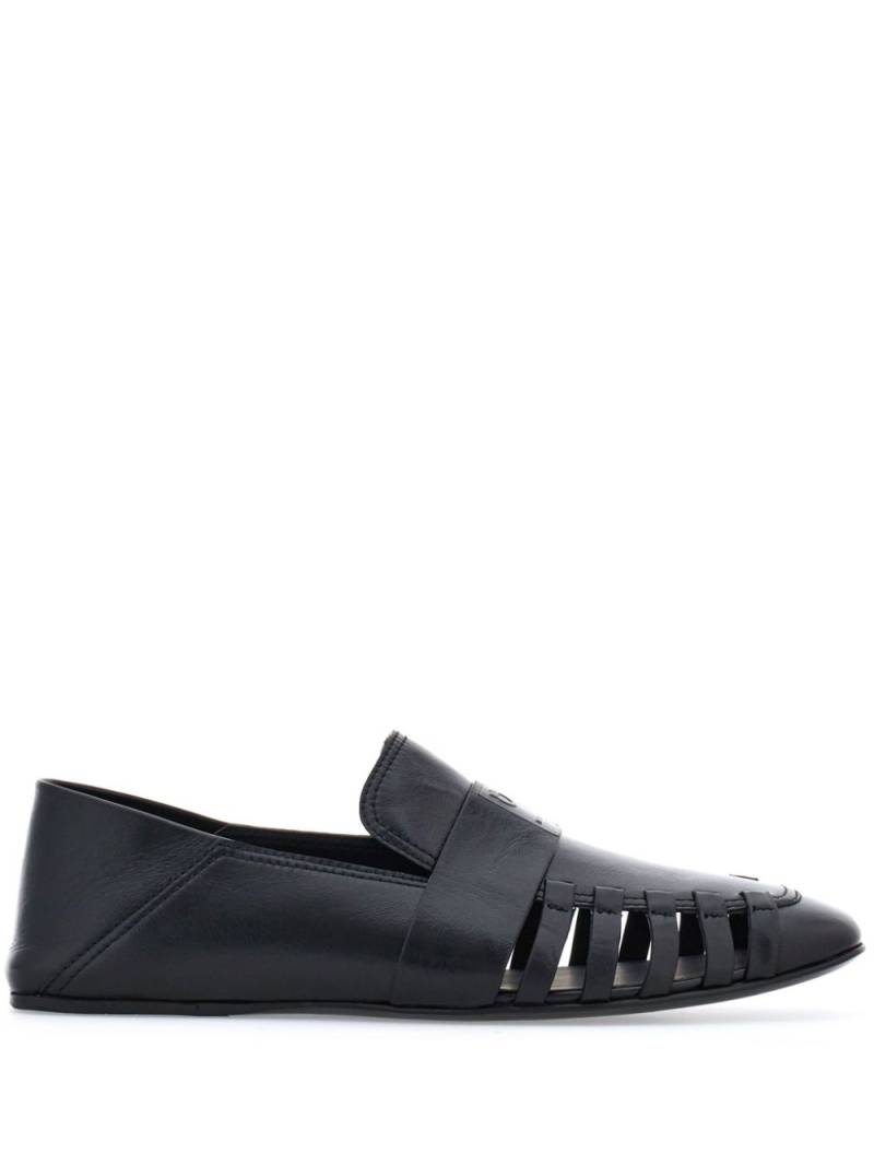 Ferragamo cut-out leather loafers - Black von Ferragamo