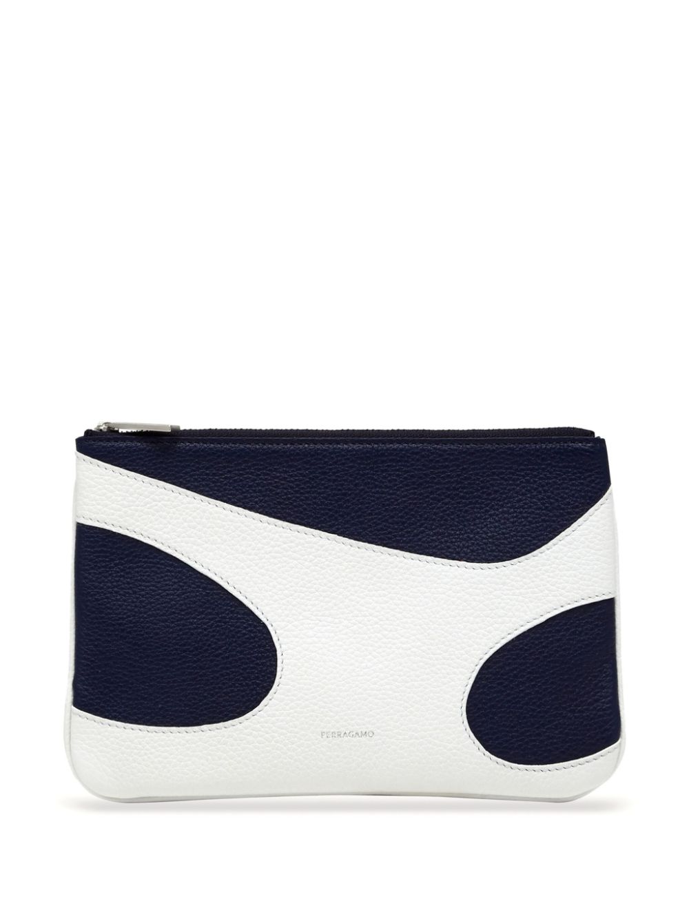 Ferragamo cut-out leather phone pouch - White von Ferragamo