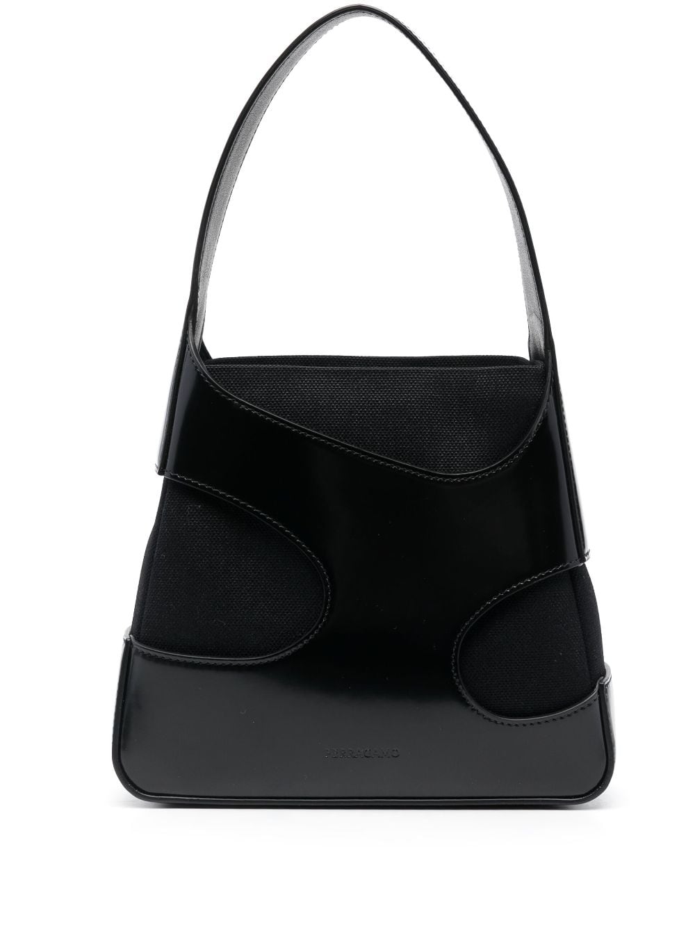 Ferragamo cut-out leather shoulder bag - Black von Ferragamo