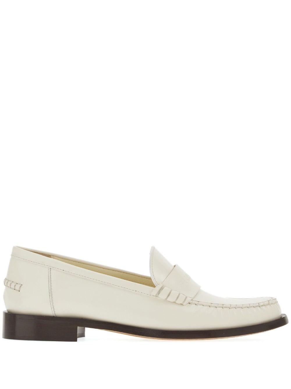 Ferragamo debossed-logo leather loafers - White von Ferragamo