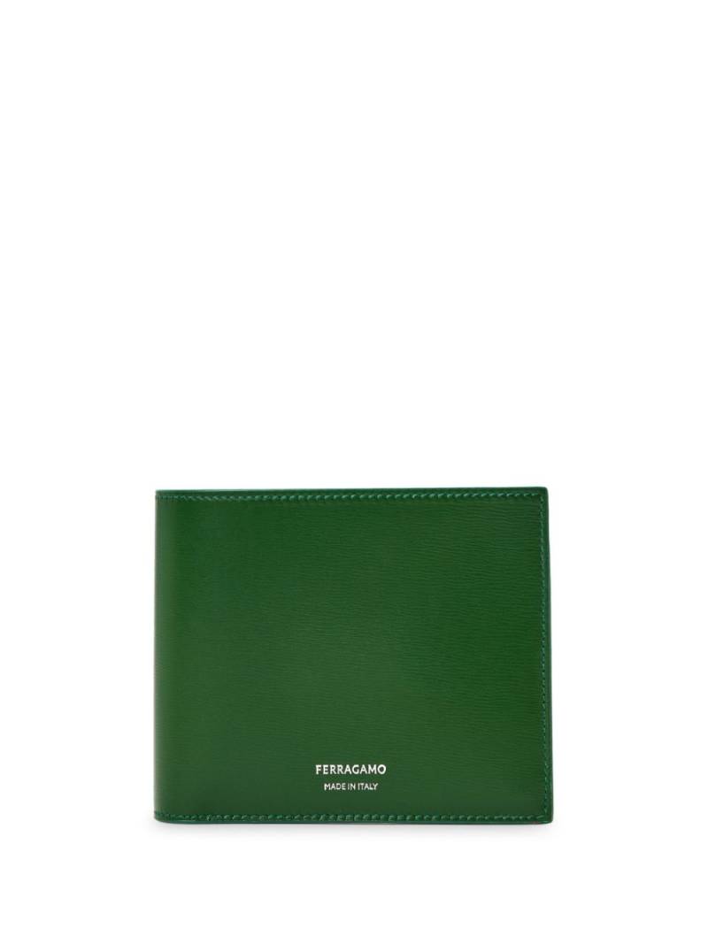 Ferragamo debossed-logo leather wallet - Green von Ferragamo