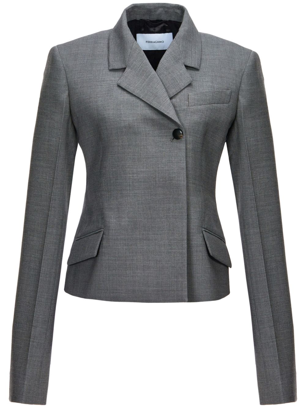 Ferragamo double-breasted wool blazer - Grey von Ferragamo