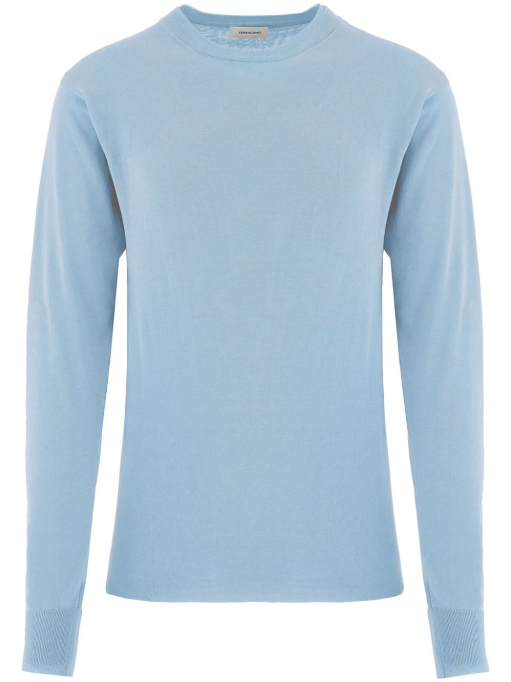 Ferragamo fine-knit cotton jumper - Blue von Ferragamo