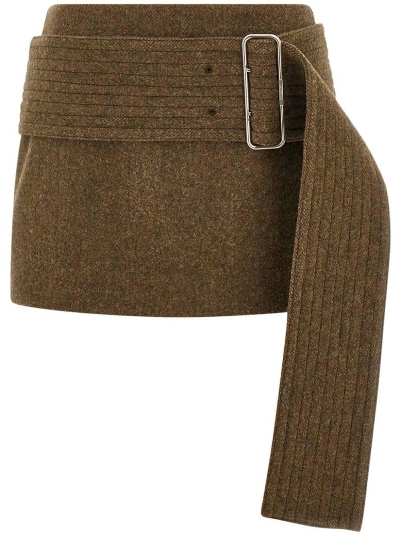 Ferragamo flannel mini skirt - Green von Ferragamo