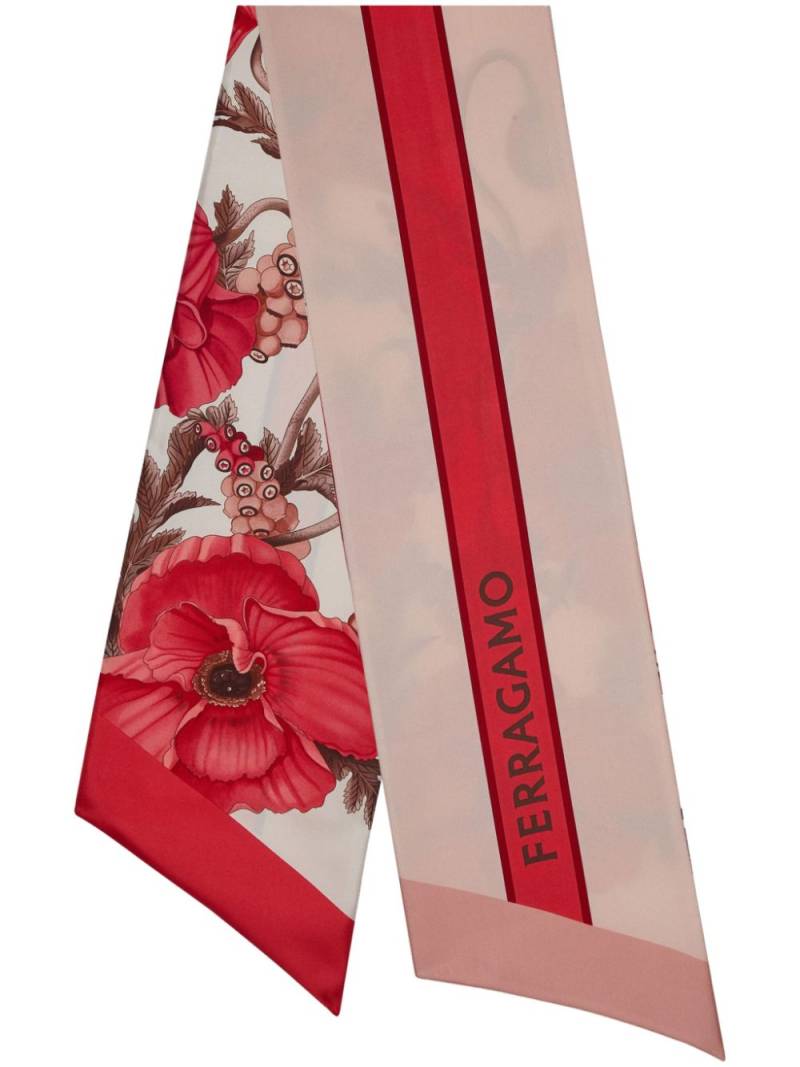 Ferragamo floral-print silk scarf - Pink von Ferragamo