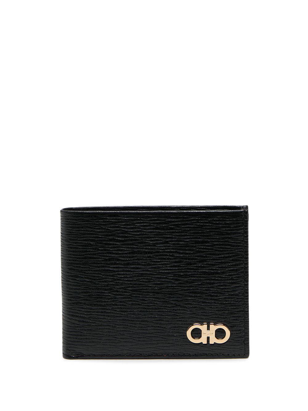 Ferragamo gold-tone logo plaque wallet - Black von Ferragamo