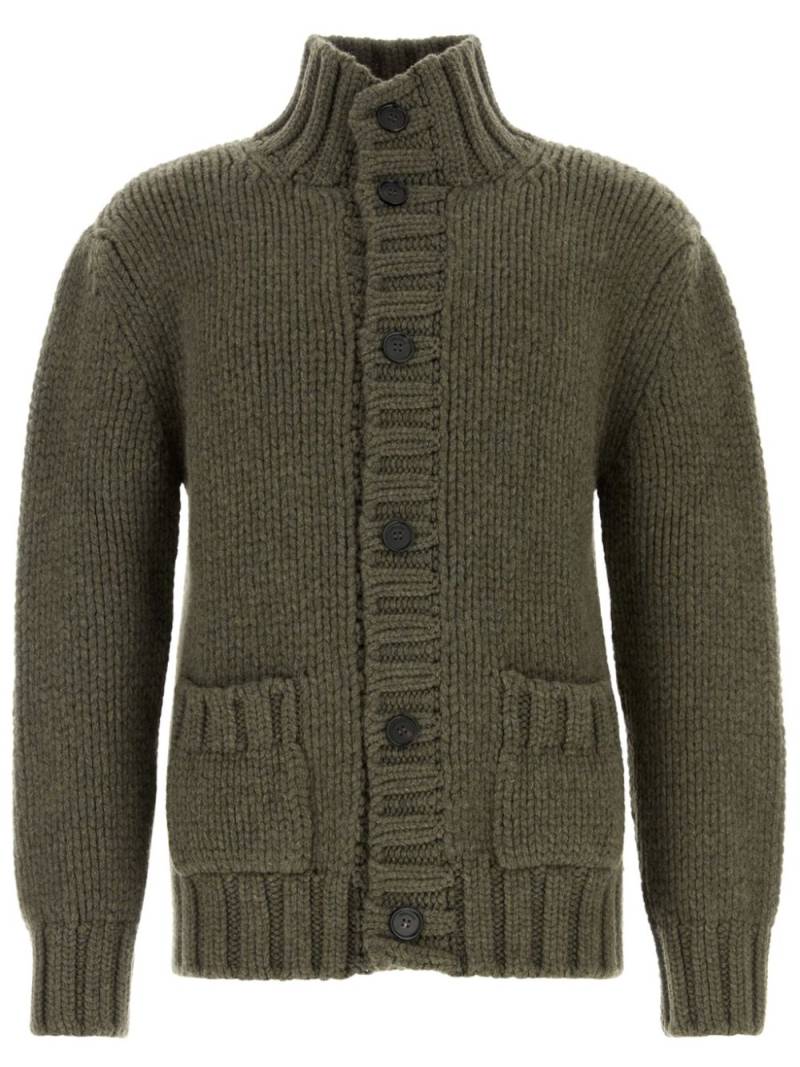 Ferragamo high-neck cardigan - Green von Ferragamo