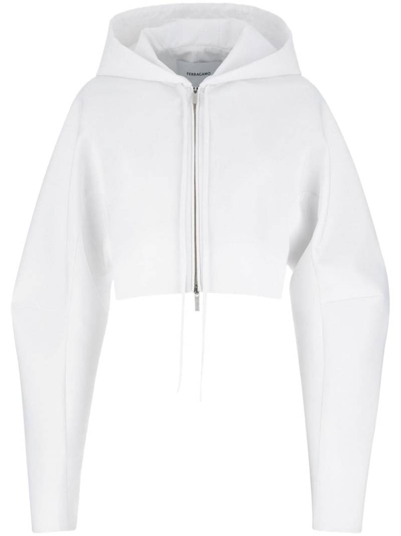 Ferragamo hooded cropped jacket - White von Ferragamo