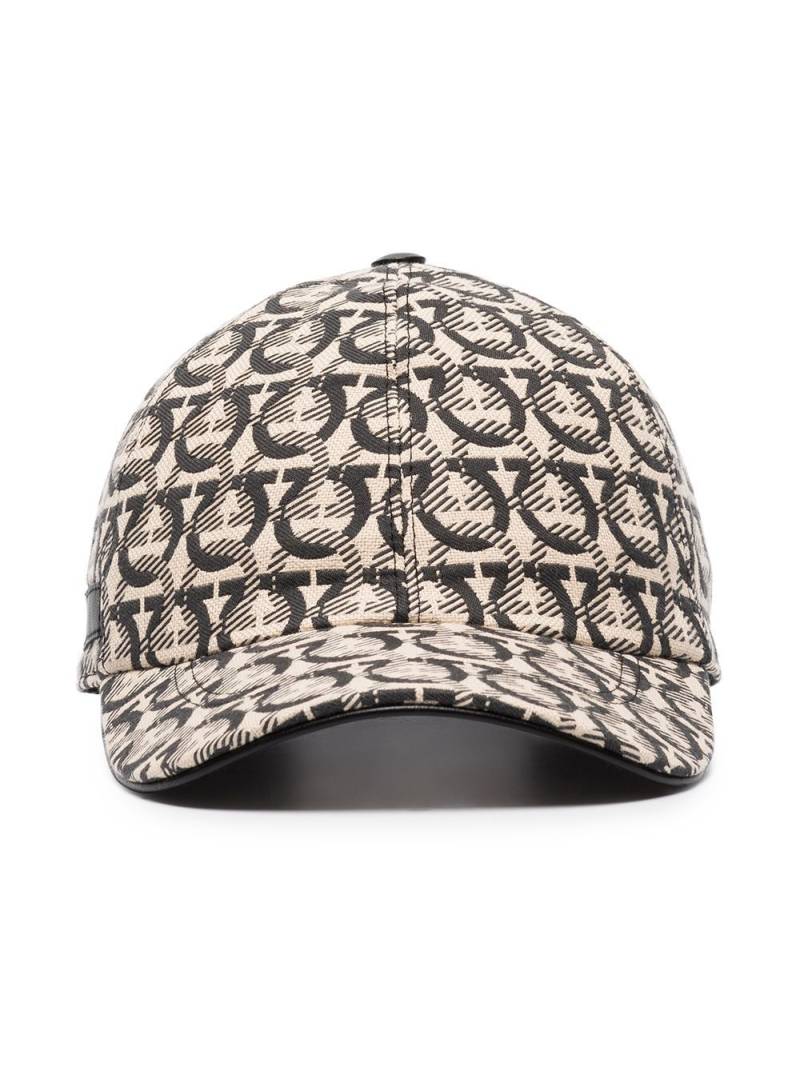 Ferragamo interlocking Gancini print baseball cap - Neutrals von Ferragamo