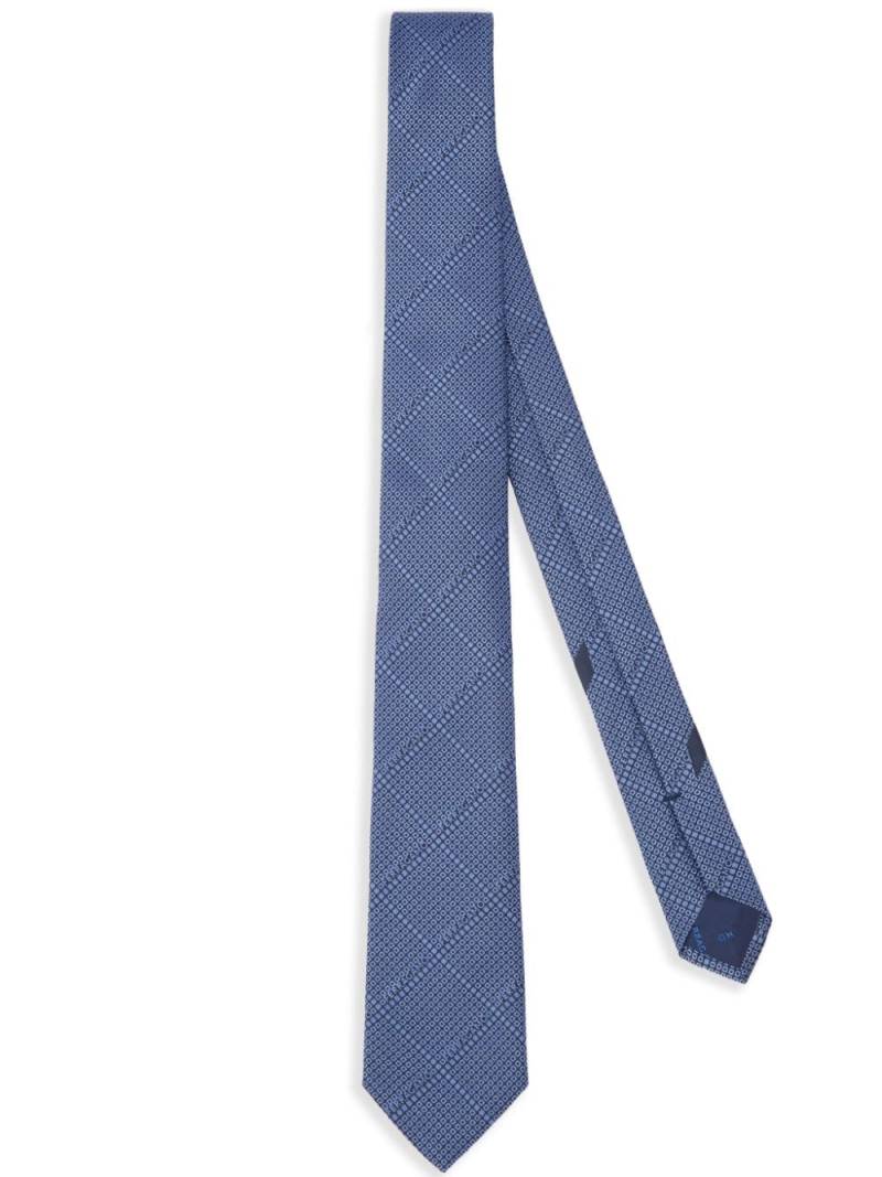 Ferragamo jacquard tie - Blue von Ferragamo