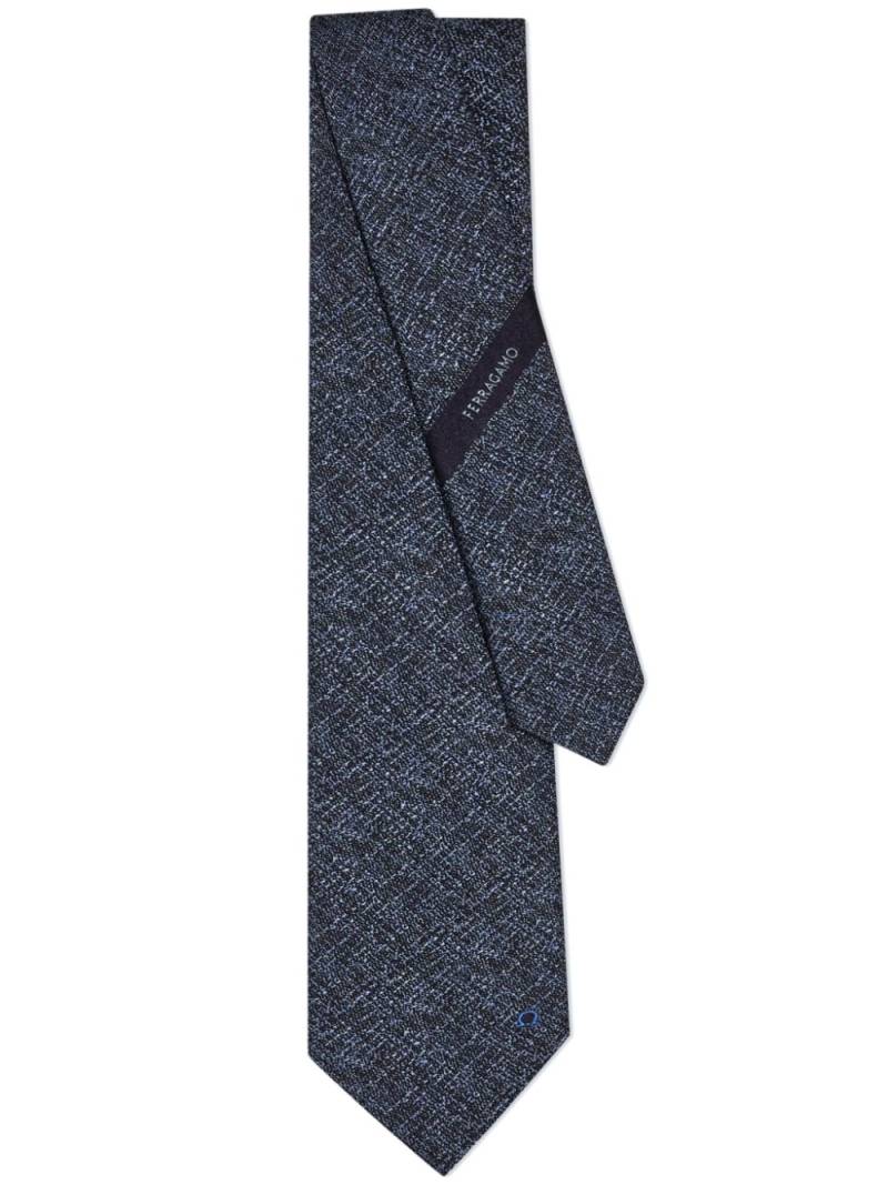 Ferragamo jacquard tie - Blue von Ferragamo