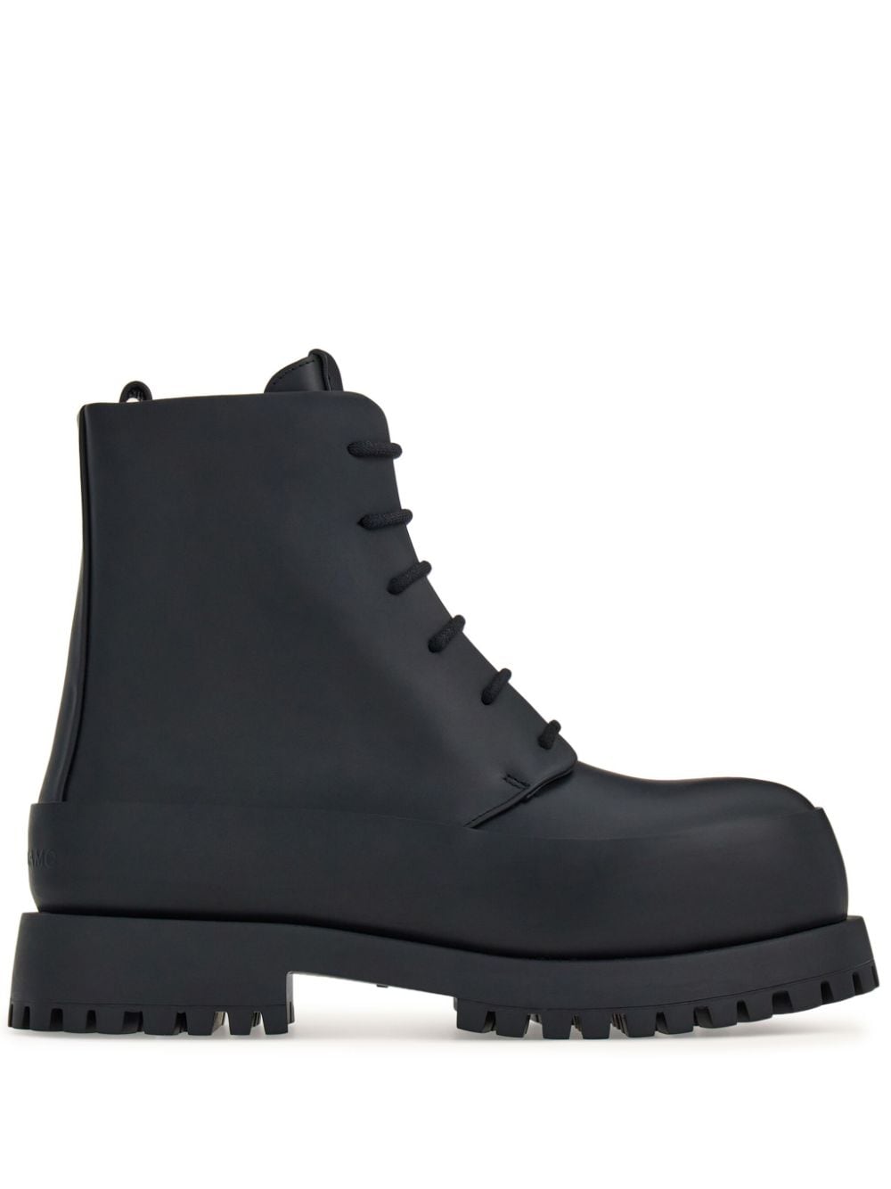 Ferragamo lace-up leather combat boots - Black von Ferragamo