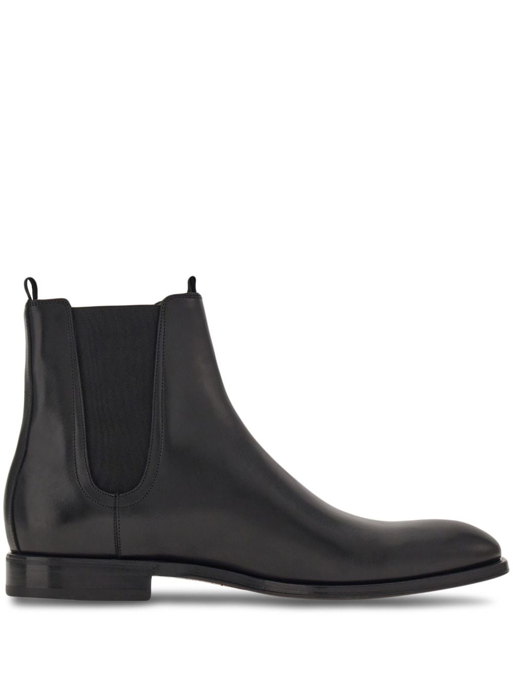 Ferragamo leather almond-toe boot - Black von Ferragamo