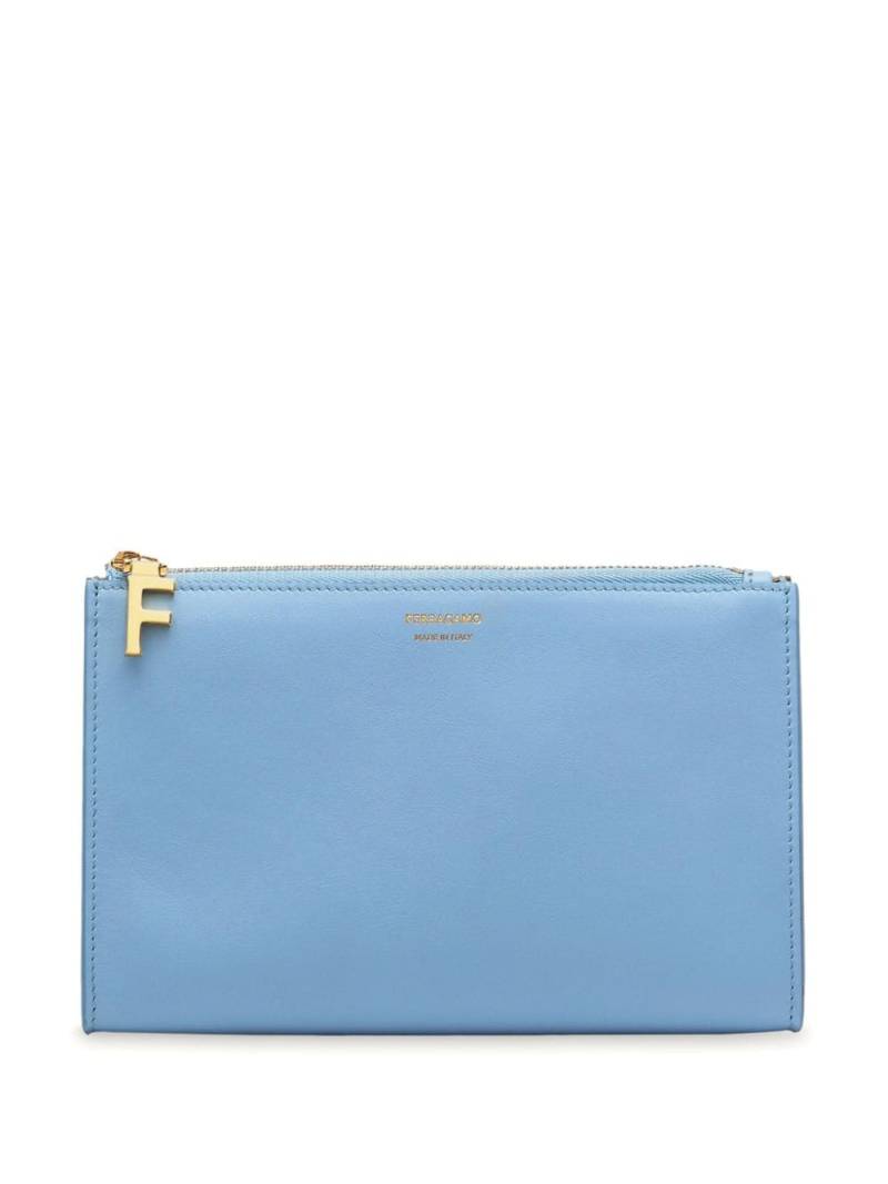 Ferragamo leather beauty case - Blue von Ferragamo