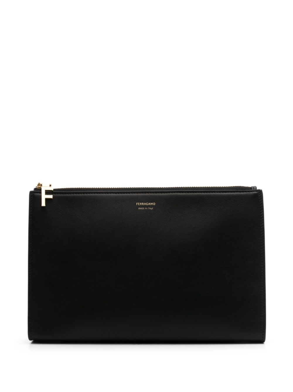 Ferragamo leather makeup bag - Black von Ferragamo