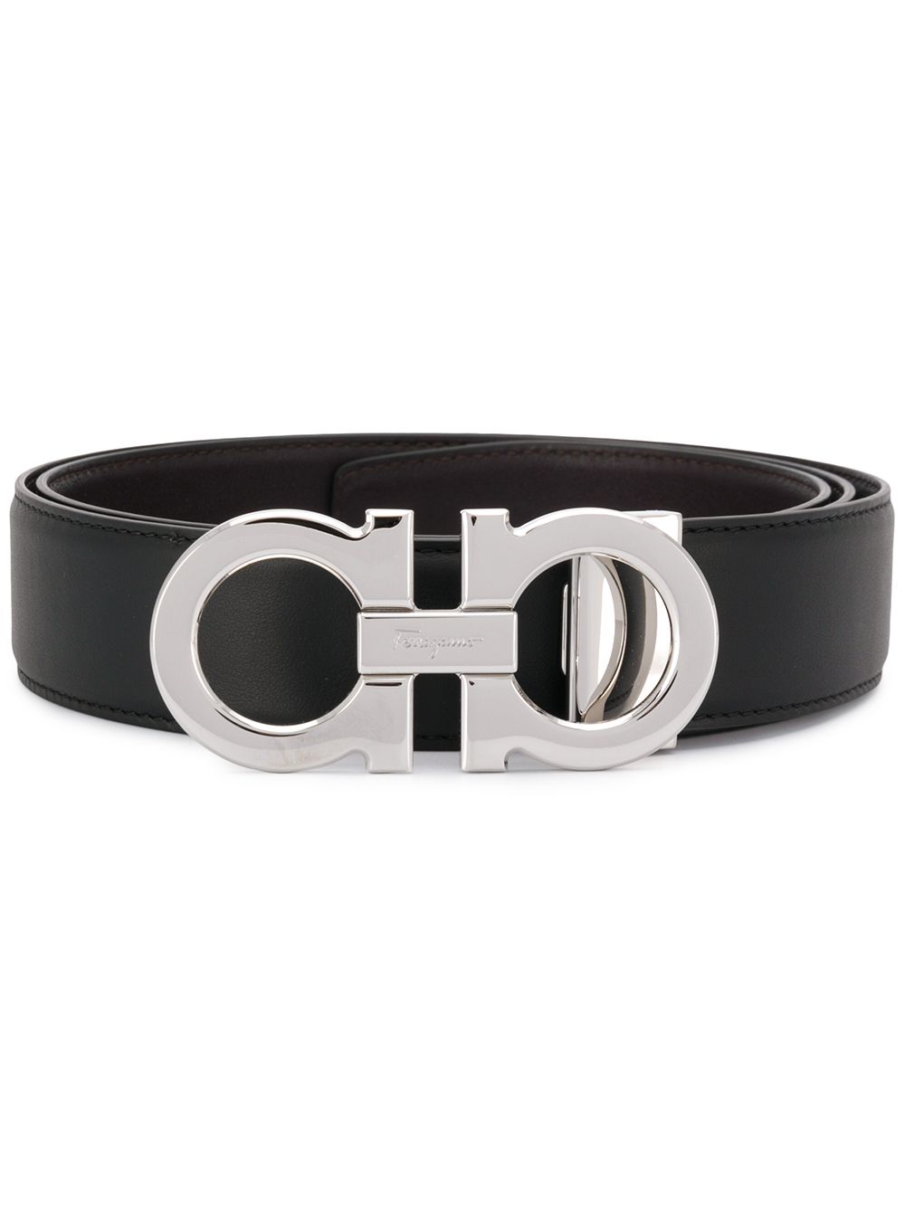 Ferragamo logo buckle belt - Black von Ferragamo