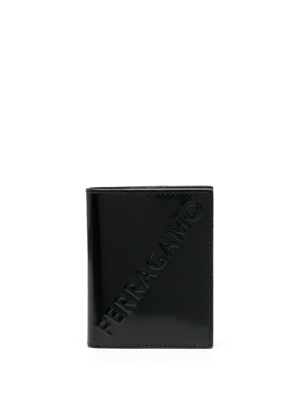 Ferragamo logo-debossed bi-fold leather wallet - Black von Ferragamo