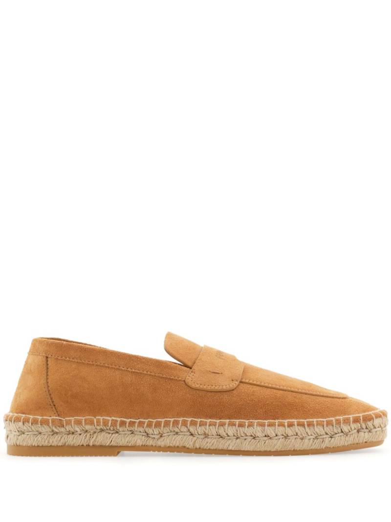 Ferragamo logo-debossed suede loafers - Neutrals von Ferragamo