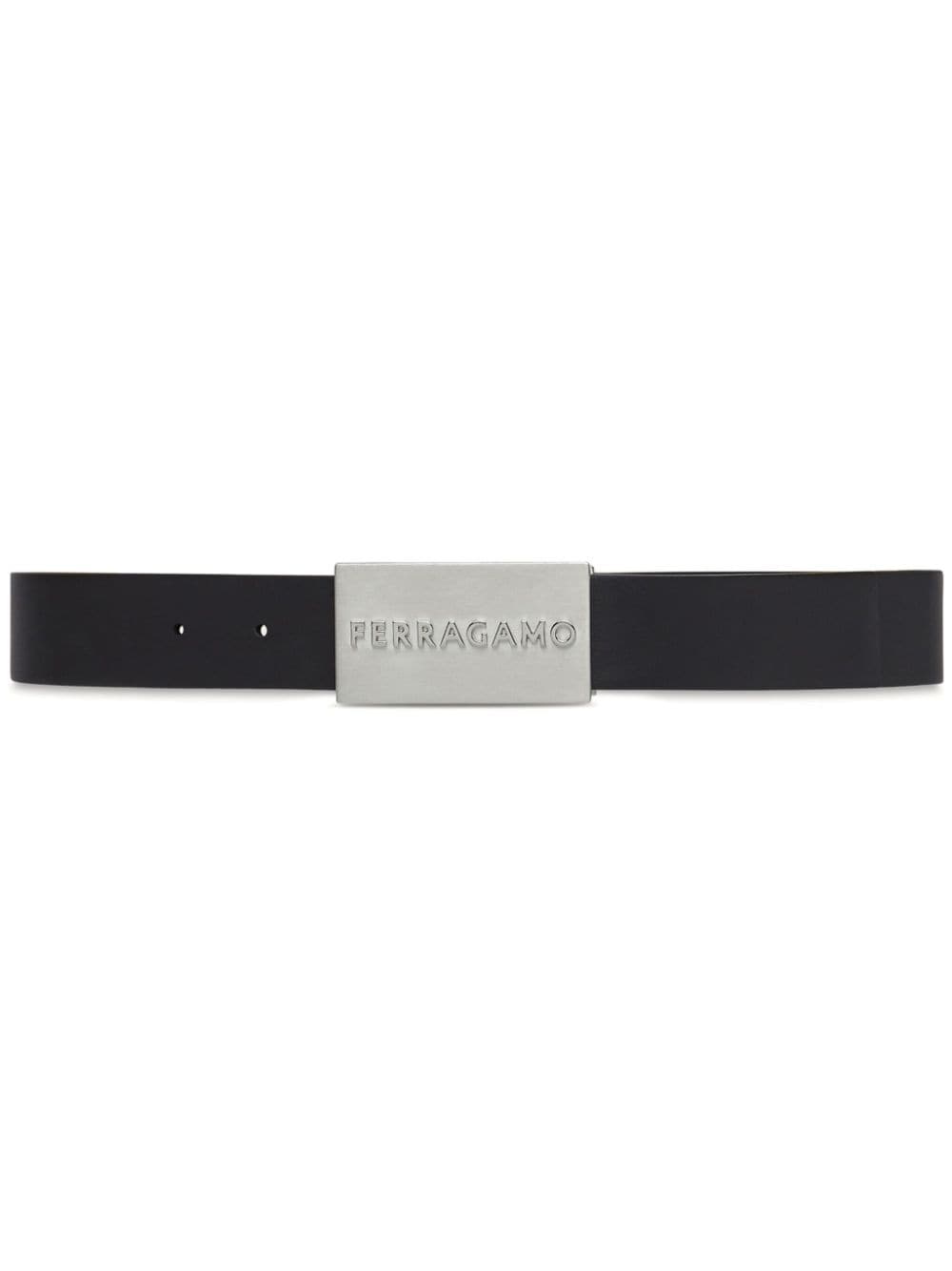 Ferragamo logo-embossed leather belt - Brown von Ferragamo