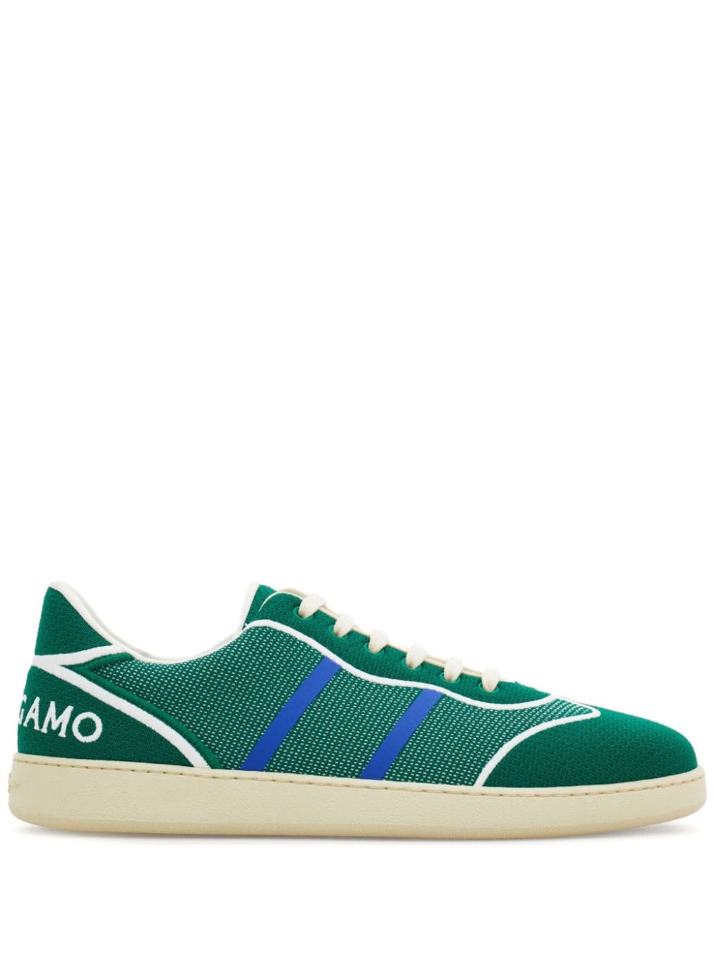 Ferragamo logo-embroidered panelled sneakers - Green von Ferragamo