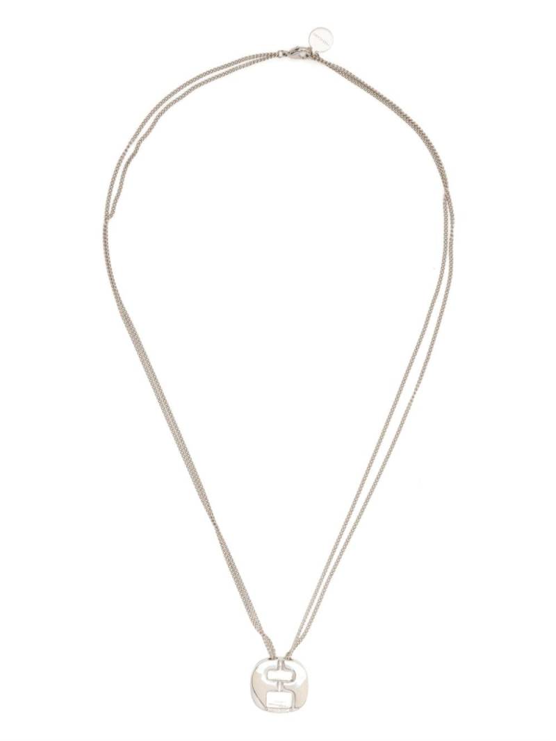 Ferragamo logo-engraved pendant necklace - Silver von Ferragamo