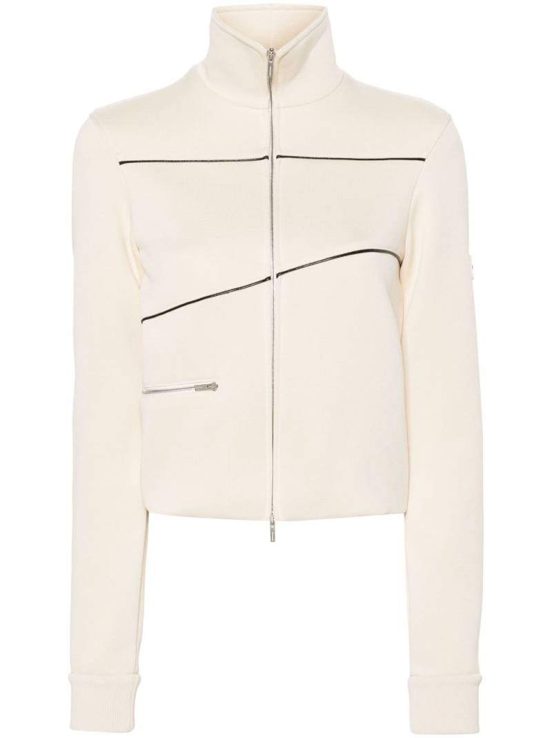 Ferragamo logo-patch track bomber jacket - Neutrals von Ferragamo