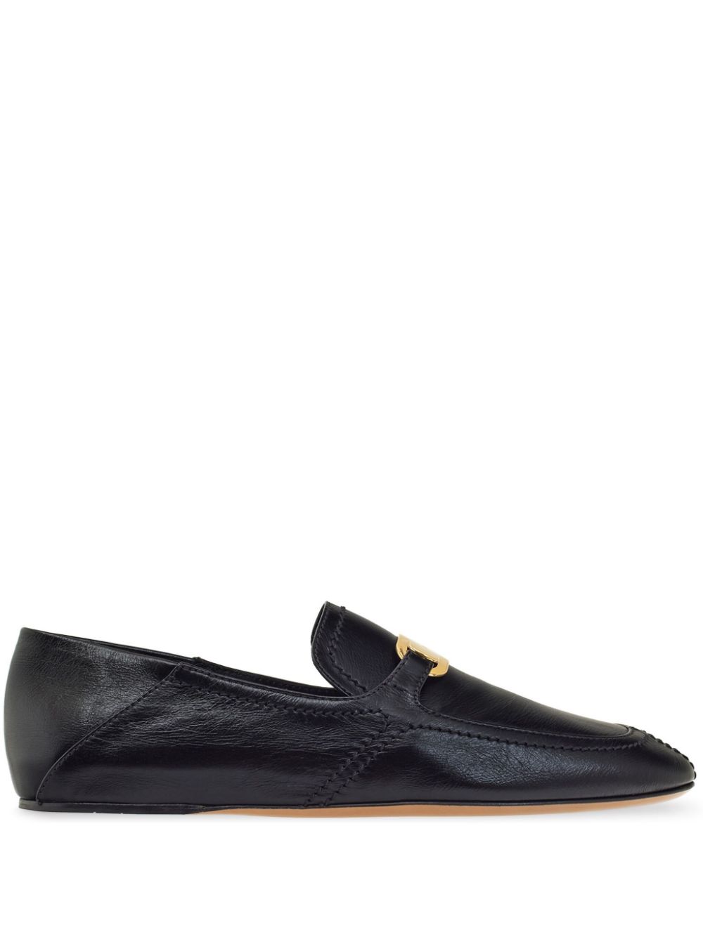 Ferragamo logo-plaque leather loafers - Black von Ferragamo