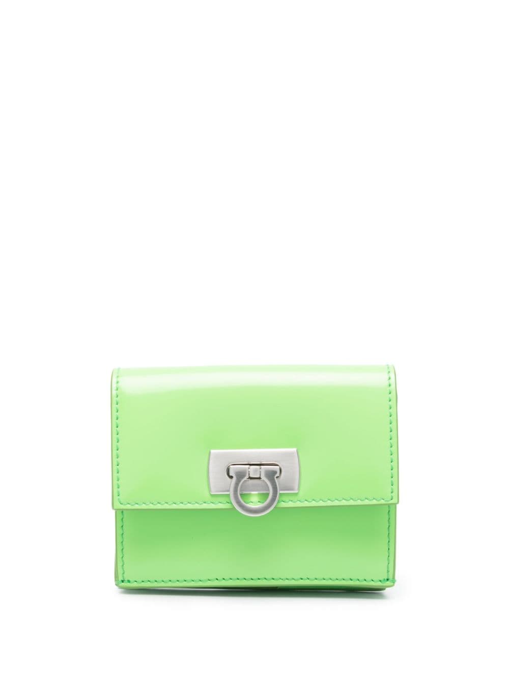 Ferragamo logo-plaque leather wallet - Green von Ferragamo