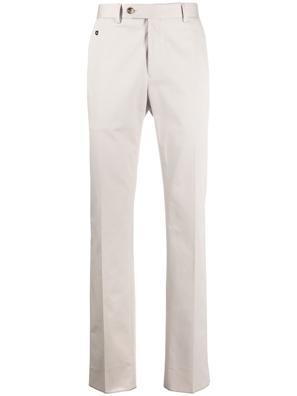 Ferragamo logo-plaque straight-leg trousers - Neutrals von Ferragamo