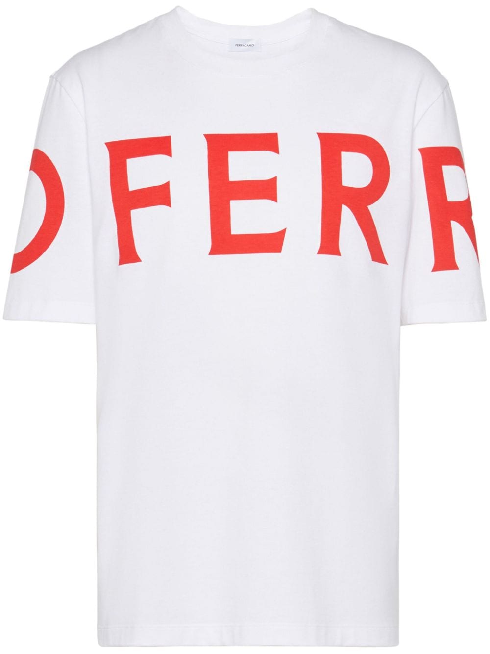 Ferragamo logo-print cotton T-shirt - White von Ferragamo