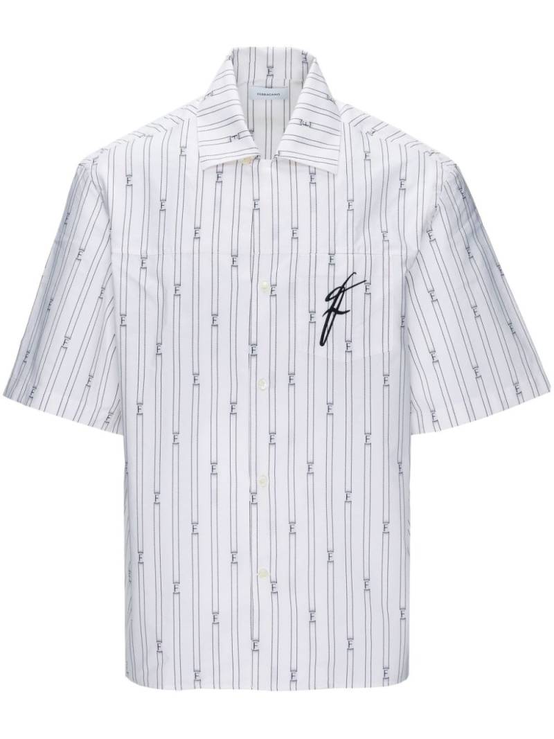 Ferragamo logo-print short-sleeve shirt - White von Ferragamo