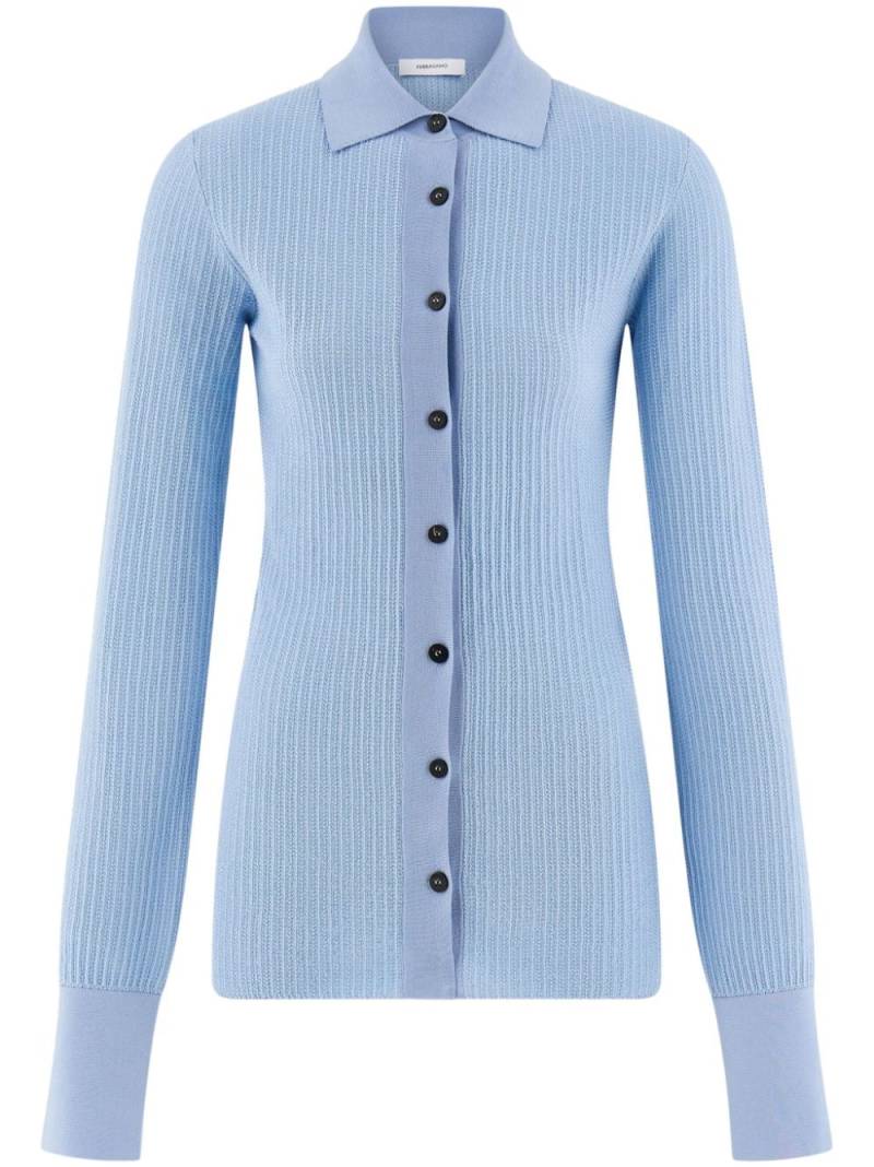 Ferragamo long-sleeve cardigan - Blue von Ferragamo