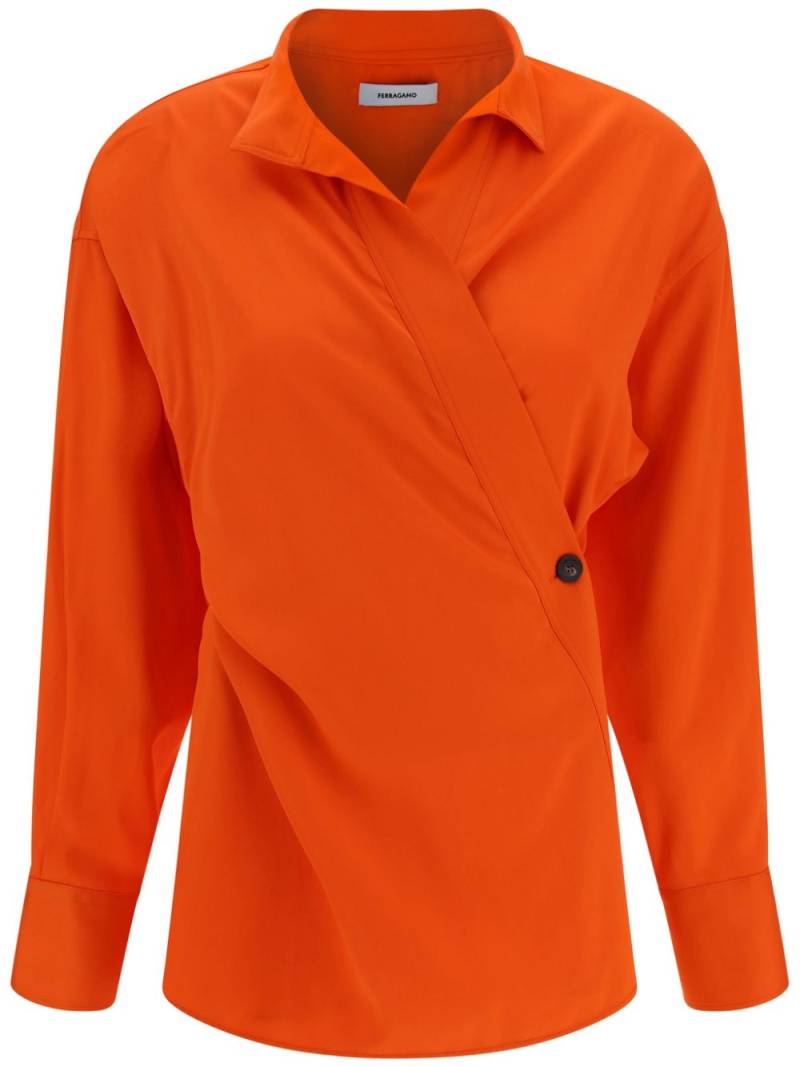 Ferragamo long-sleeve shirt - Orange von Ferragamo